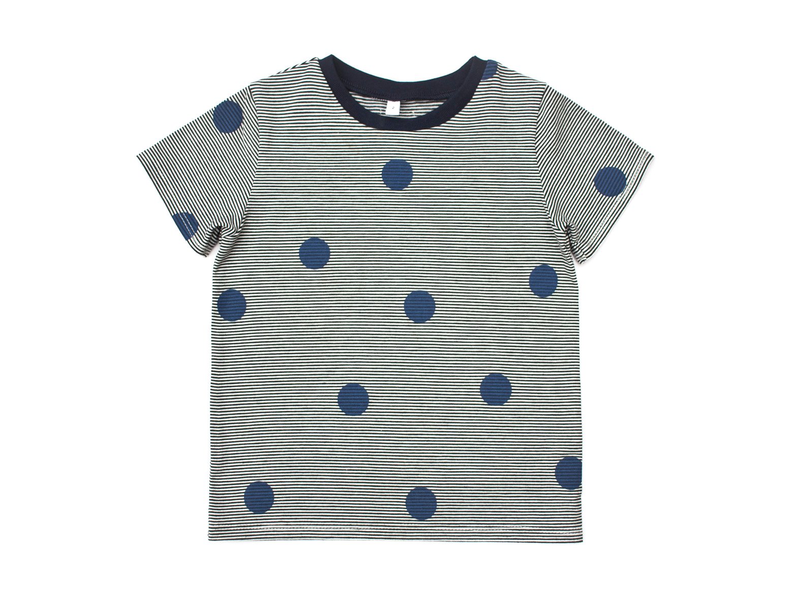 Image of Blue spots on stripes