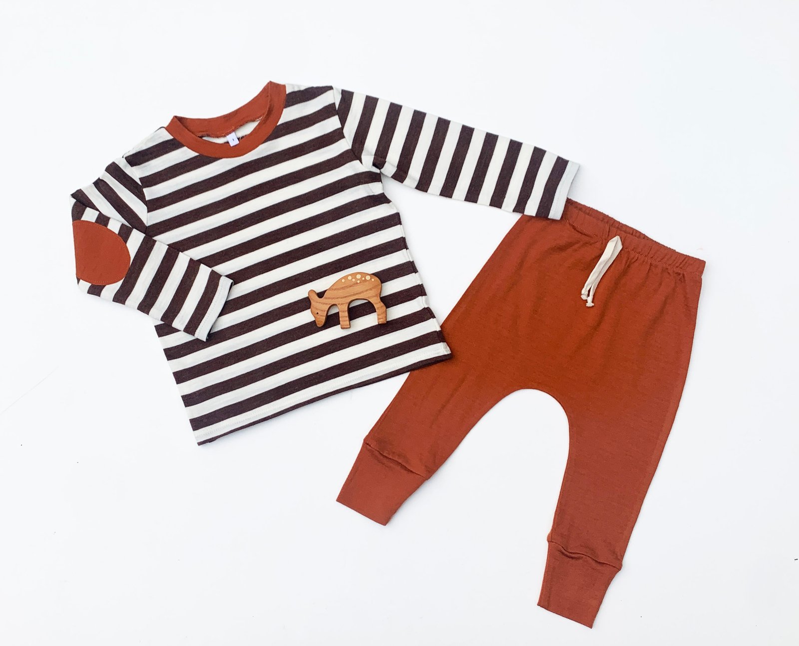 Image of Striped merino/tencel wool top