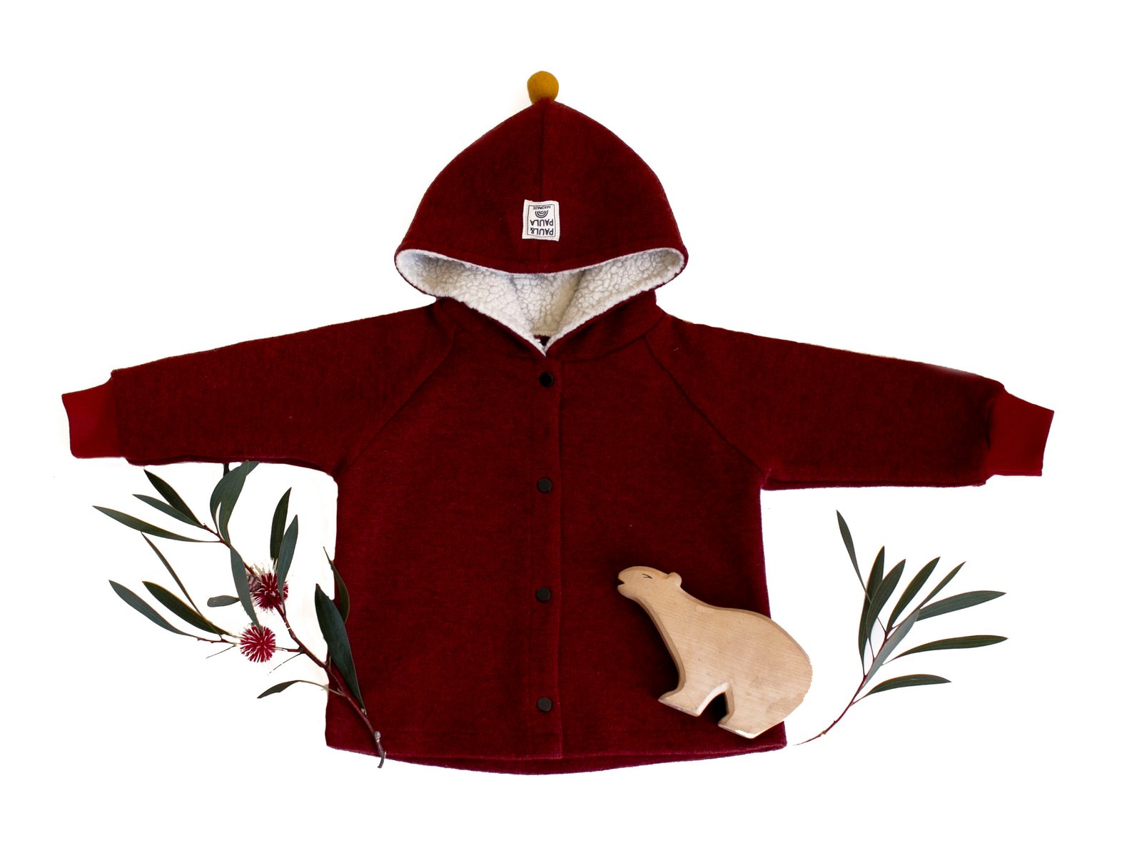 Image of Merino boucle jacket rust