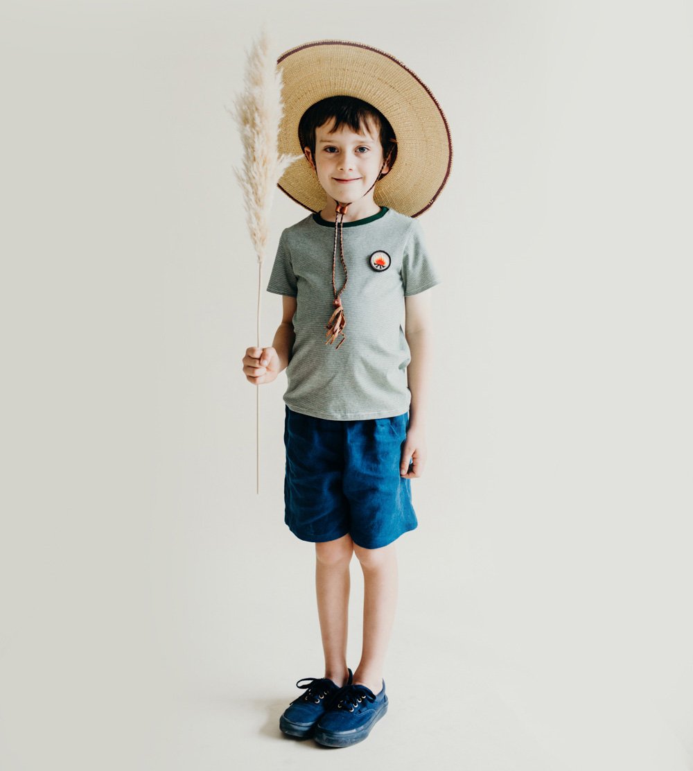 Image of Everyday linen shorts brick & rose clay